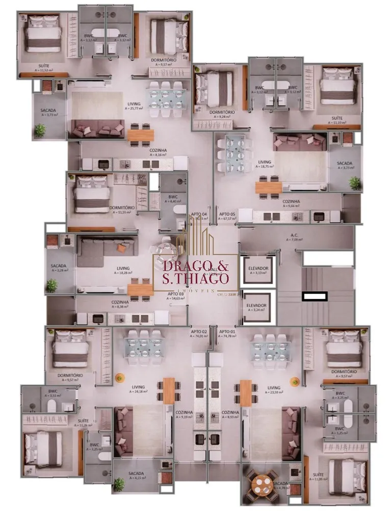 Apartamento, 2 quartos, 68 m² - Foto 8