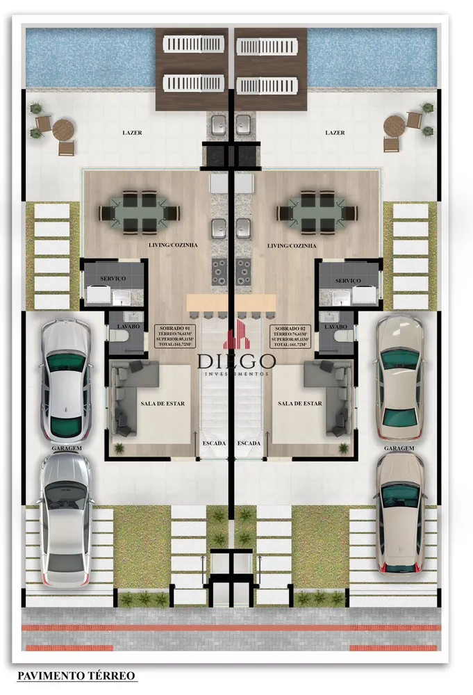 Sobrado, 3 quartos, 161 m² - Foto 3