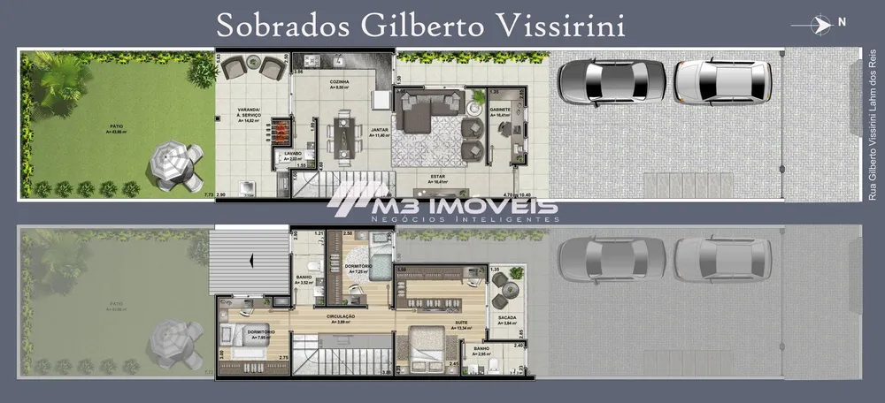 Sobrado, 3 quartos, 118 m² - Foto 3