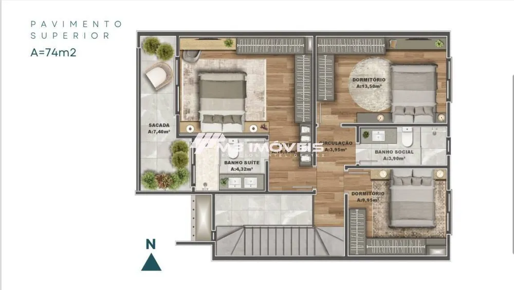 Sobrado, 3 quartos, 207 m² - Foto 3