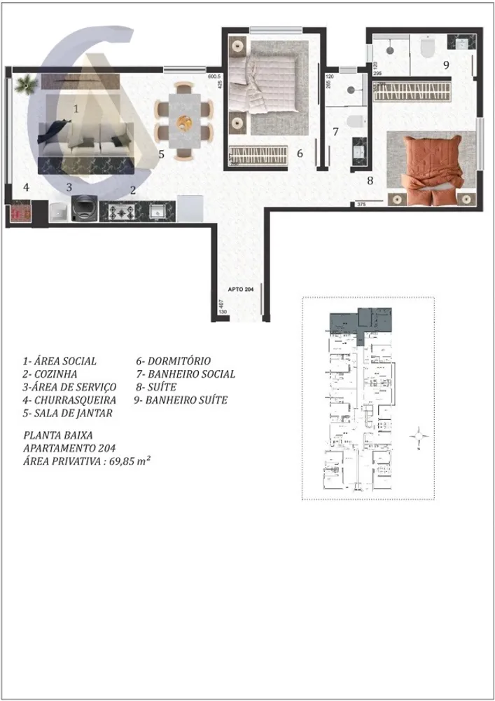 Apartamento, 2 quartos, 83 m² - Foto 2