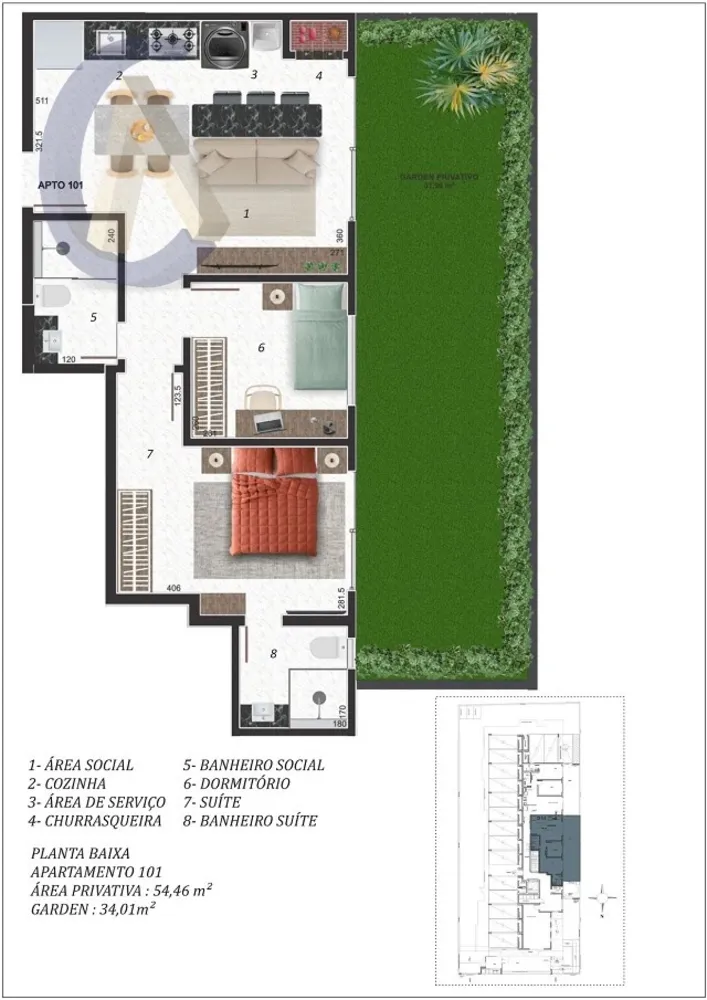 Apartamento, 2 quartos, 100 m² - Foto 2