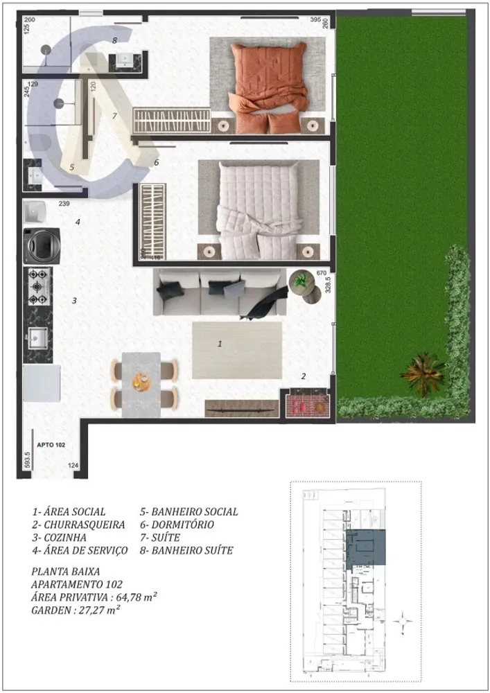 Apartamento, 2 quartos, 103 m² - Foto 2