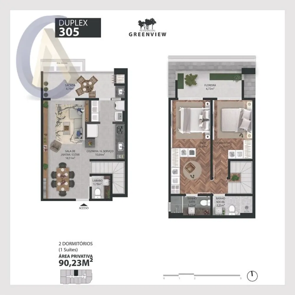 Apartamento, 2 quartos, 90 m² - Foto 3
