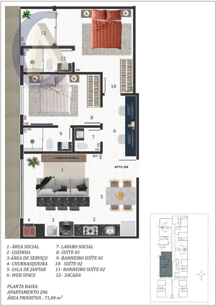 Apartamento, 2 quartos, 85 m² - Foto 2