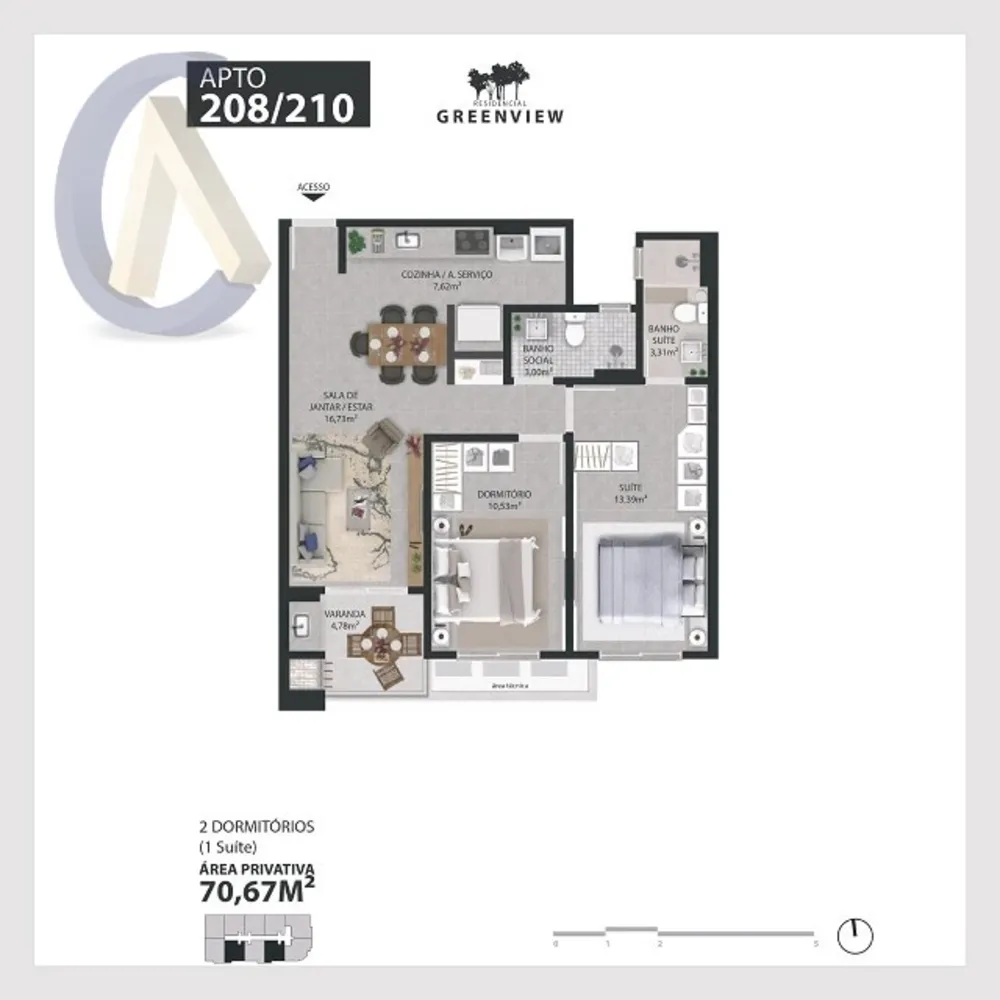 Apartamento, 2 quartos, 70 m² - Foto 4