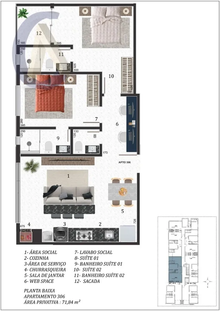 Apartamento, 2 quartos, 85 m² - Foto 2