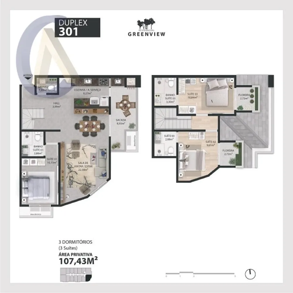 Apartamento, 3 quartos, 107 m² - Foto 3