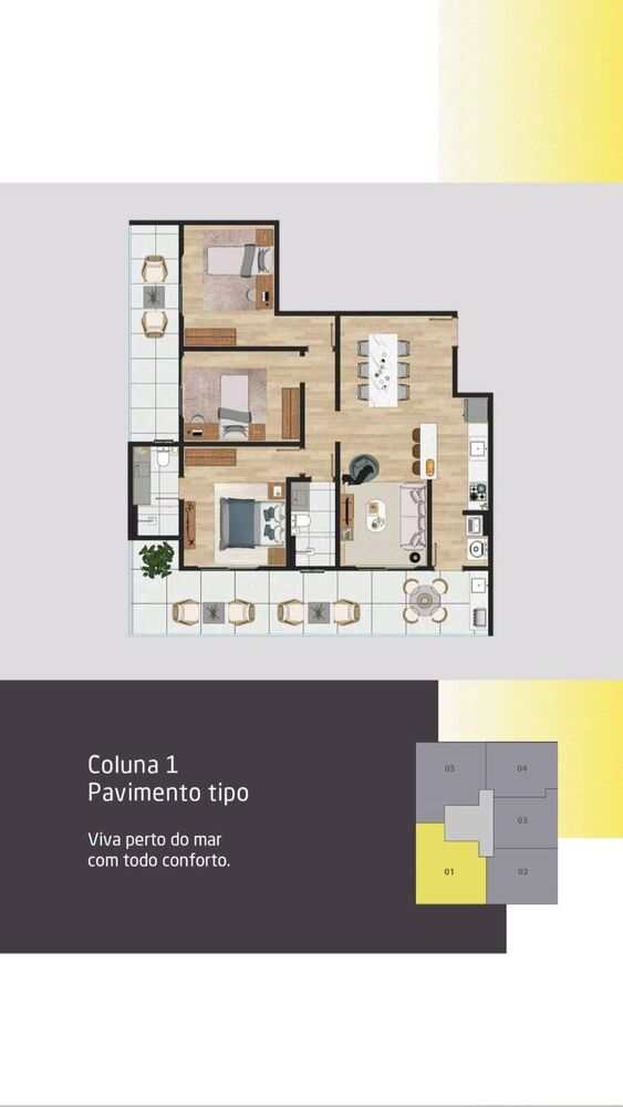 Apartamento à venda com 2 quartos, 72m² - Foto 3