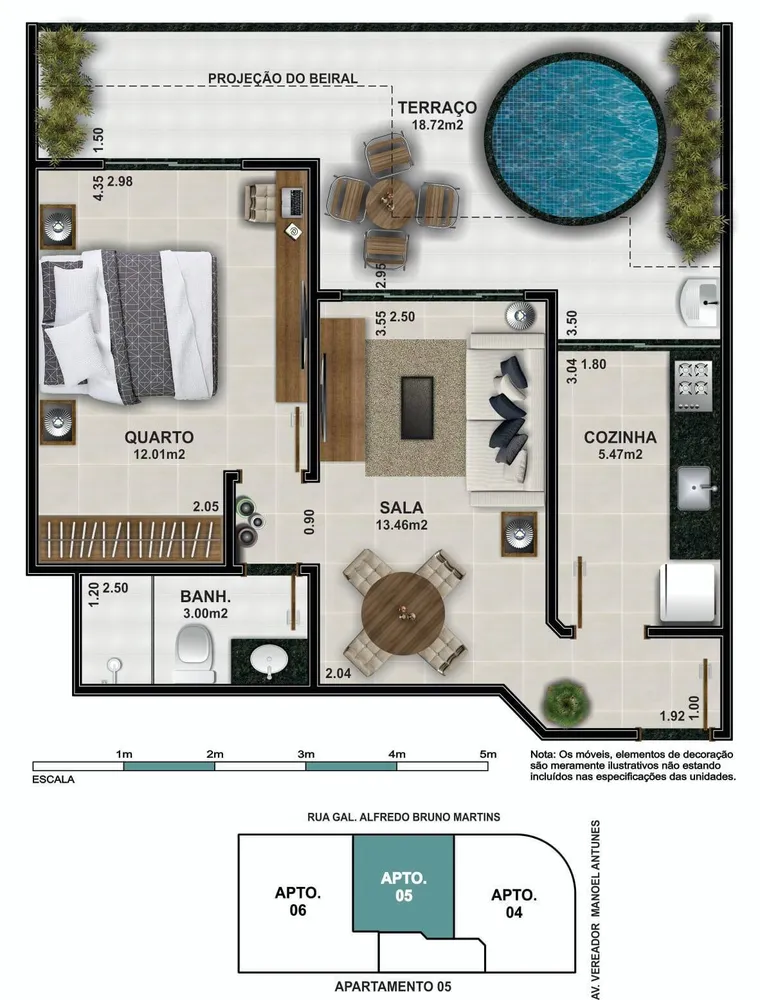 Cobertura, 1 quarto, 53 m² - Foto 13