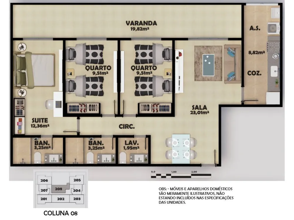 Casa de Condomínio, 2 quartos - Foto 12
