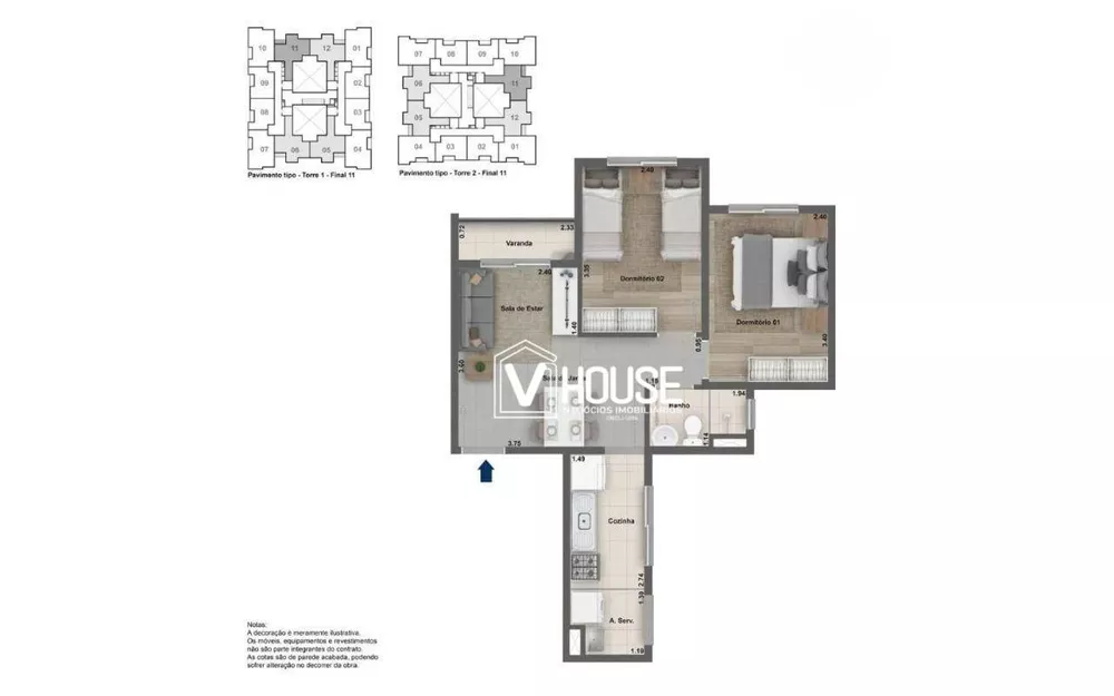 Apartamento, 2 quartos, 46 m² - Foto 41