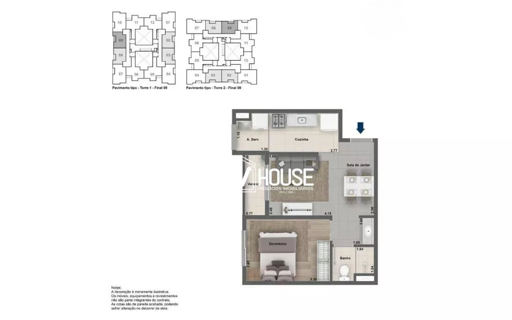 Apartamento, 2 quartos, 46 m² - Foto 9