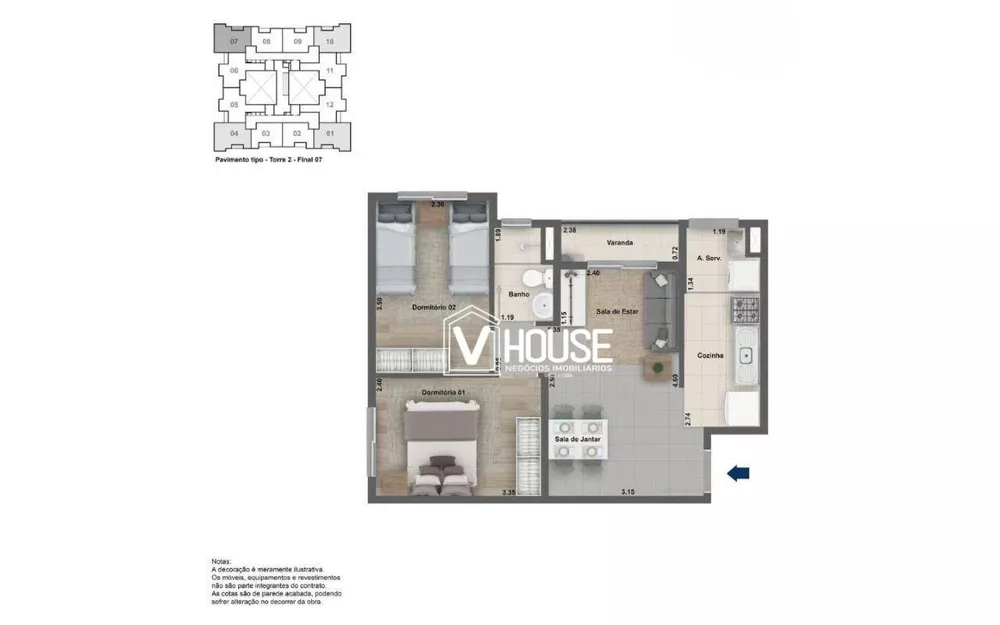 Apartamento, 2 quartos, 46 m² - Foto 14