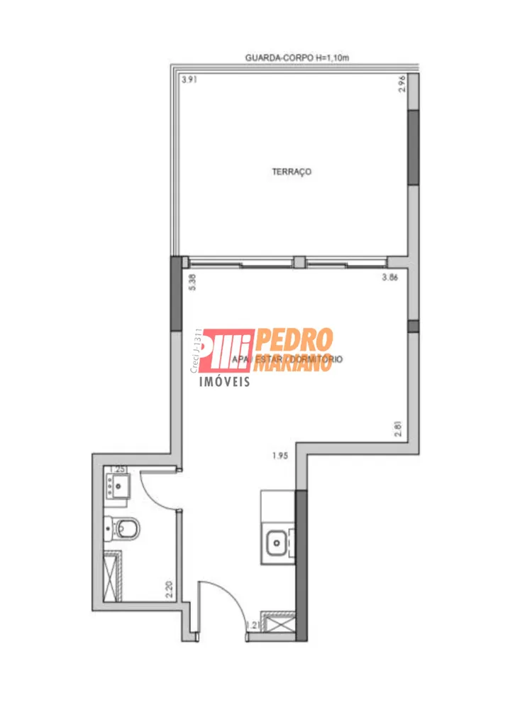 Apartamento, 1 quarto, 17 m² - Foto 5