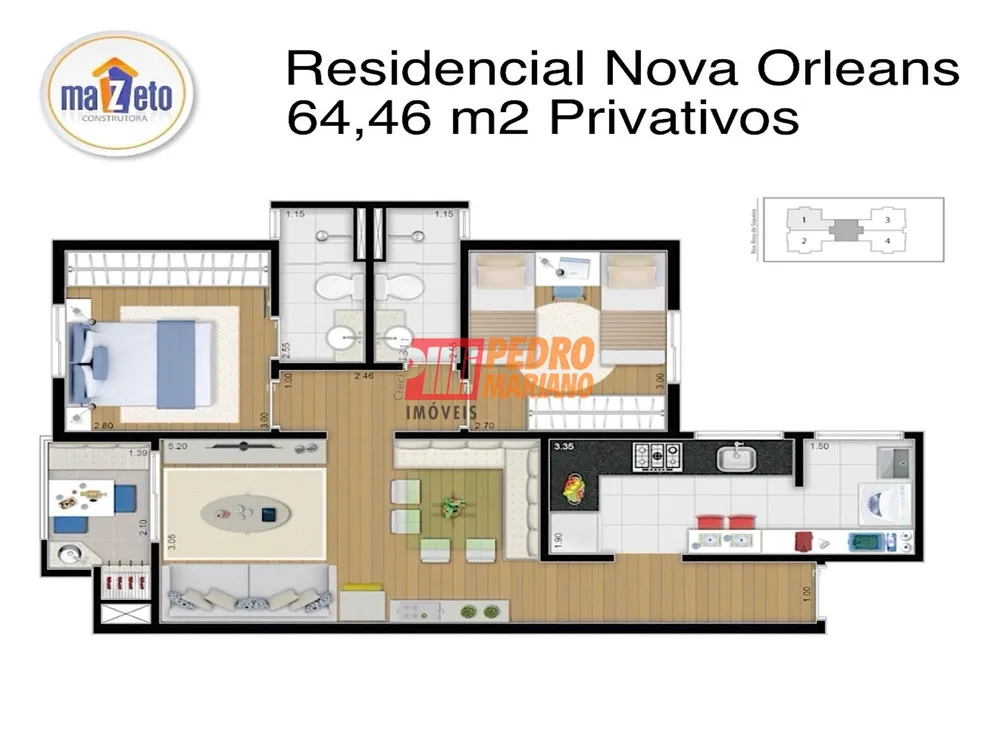Apartamento, 2 quartos, 64 m² - Foto 12