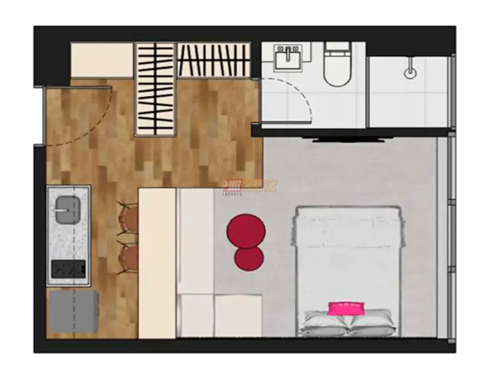Apartamento, 1 quarto, 28 m² - Foto 1