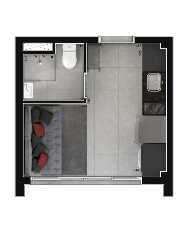 Apartamento, 1 quarto, 24 m² - Foto 5