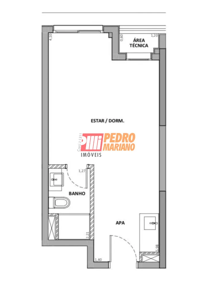 Apartamento, 1 quarto, 26 m² - Foto 2