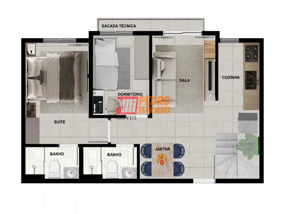 Cobertura, 2 quartos, 88 m² - Foto 7