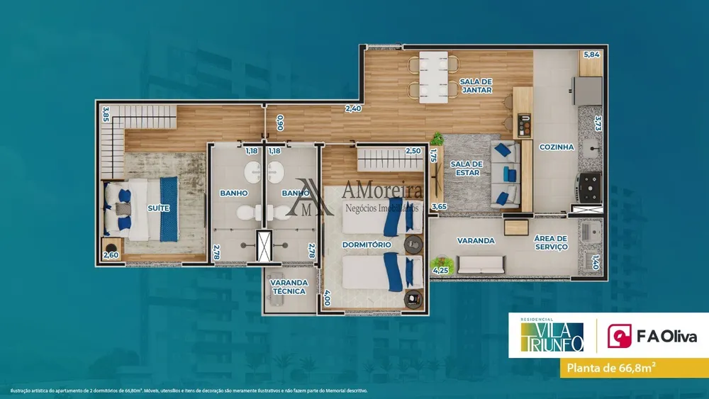 Apartamento, 2 quartos, 66 m² - Foto 12