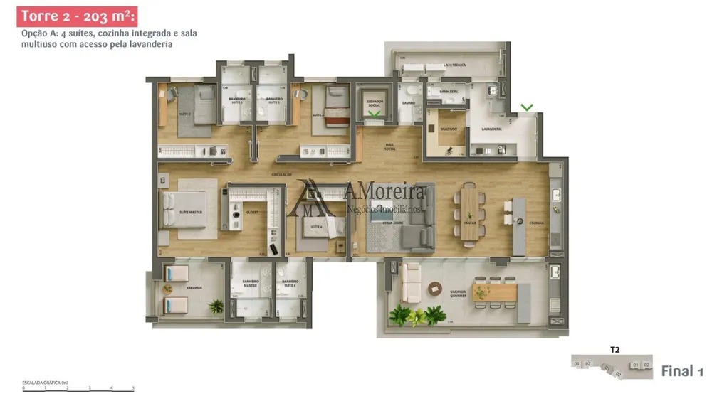 Apartamento, 4 quartos, 203 m² - Foto 12