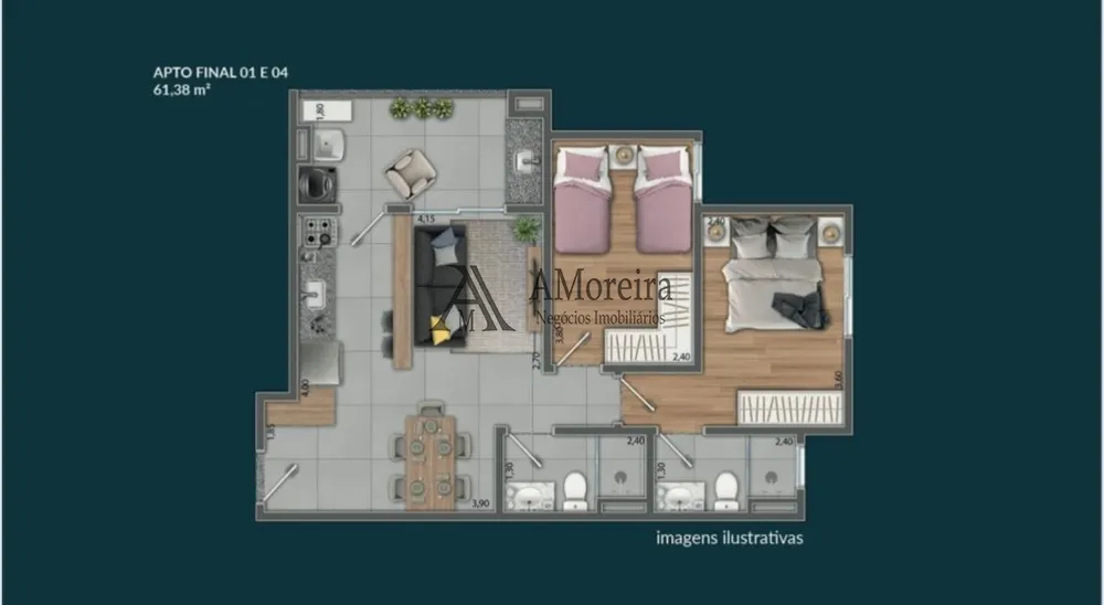 Apartamento, 2 quartos, 61 m² - Foto 14