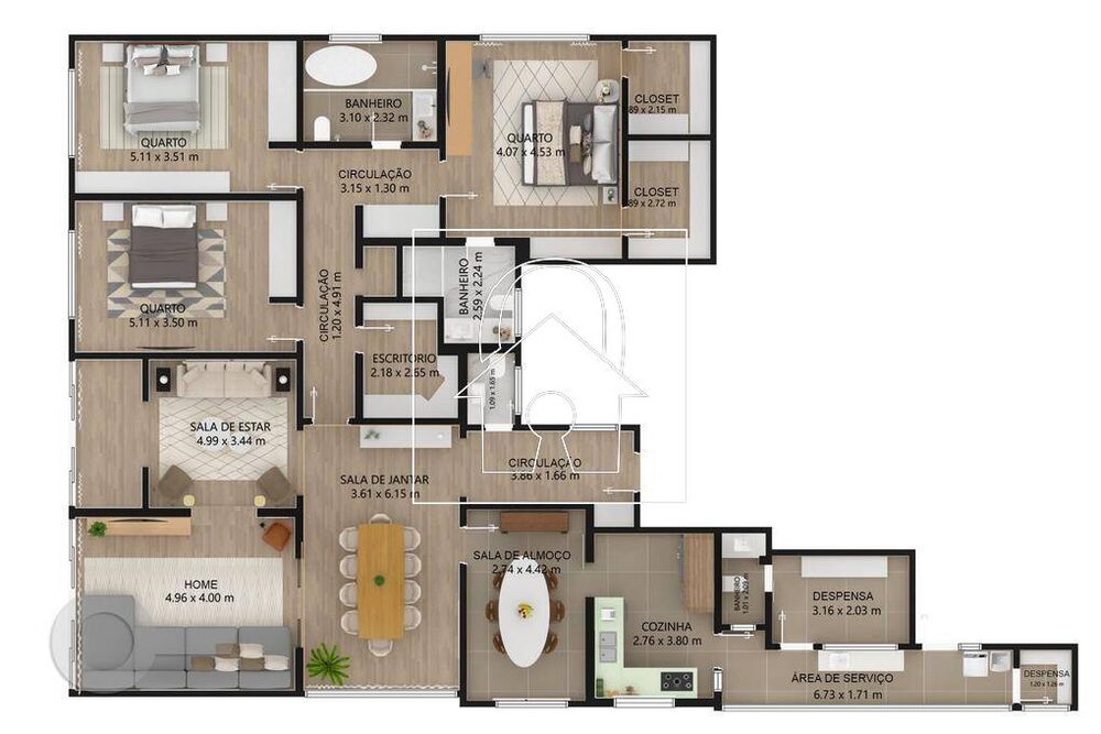 Apartamento, 3 quartos, 276 m² - Foto 4