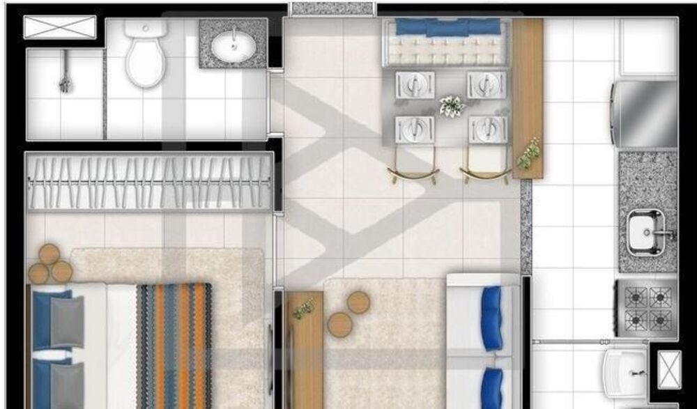 Apartamento, 1 quarto, 33 m² - Foto 3
