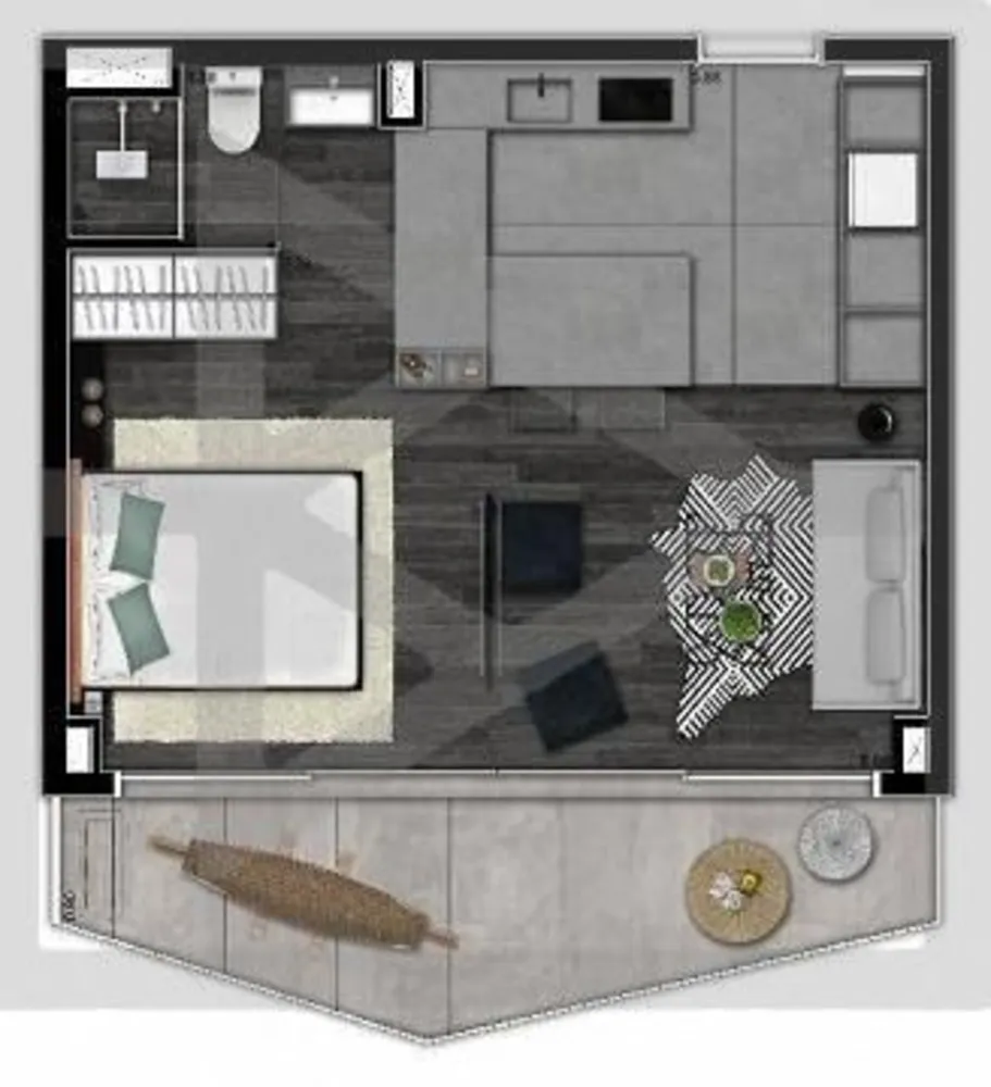 Apartamento, 1 quarto, 42 m² - Foto 2