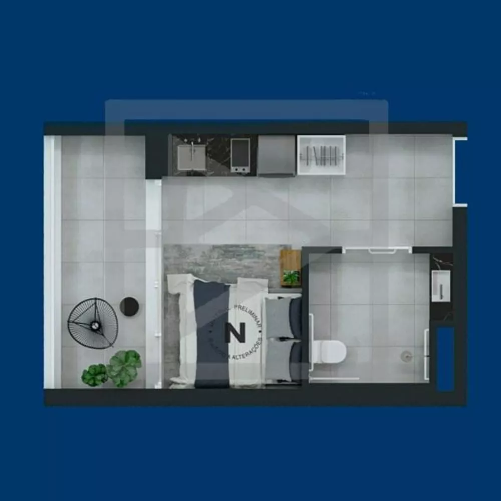 Apartamento, 1 quarto, 21 m² - Foto 4