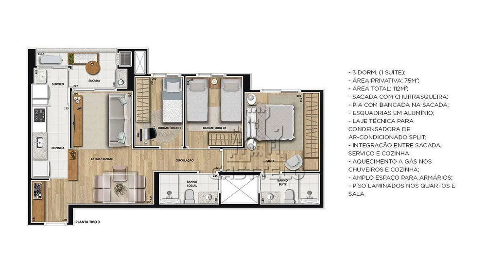 Apartamento, 3 quartos, 75 m² - Foto 10