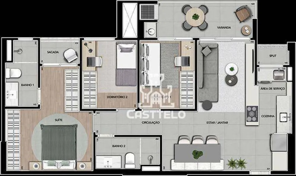 Apartamento, 3 quartos, 104 m² - Foto 1