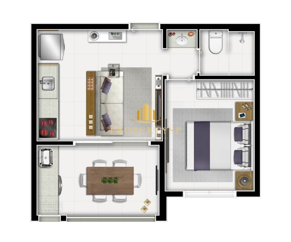 Apartamento, 1 quarto, 35 m² - Foto 4