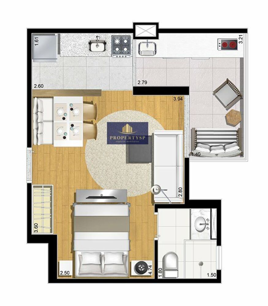 Apartamento, 1 quarto, 33 m² - Foto 8