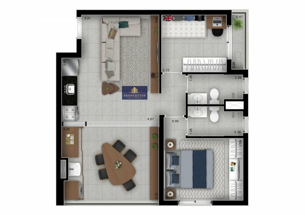 Apartamento, 2 quartos, 63 m² - Foto 3
