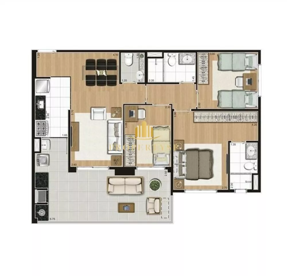 Apartamento à venda com 3 quartos, 92m² - Foto 4