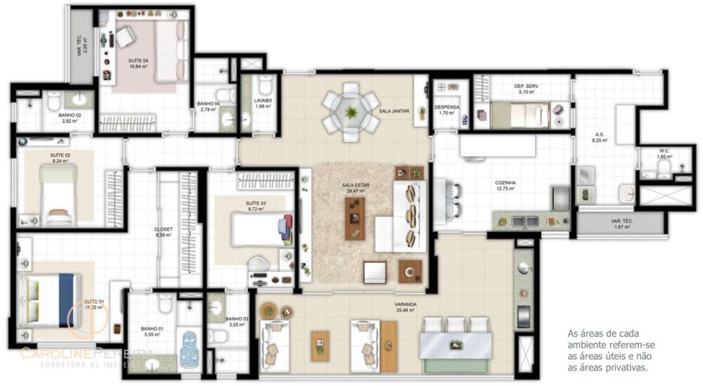 Apartamento, 4 quartos, 180 m² - Foto 6