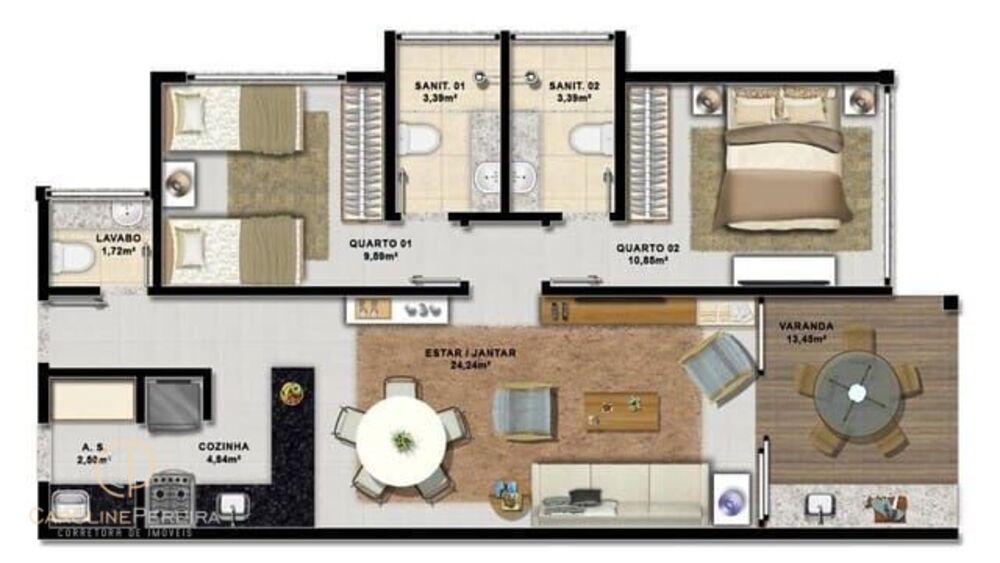 Apartamento, 2 quartos, 77 m² - Foto 6