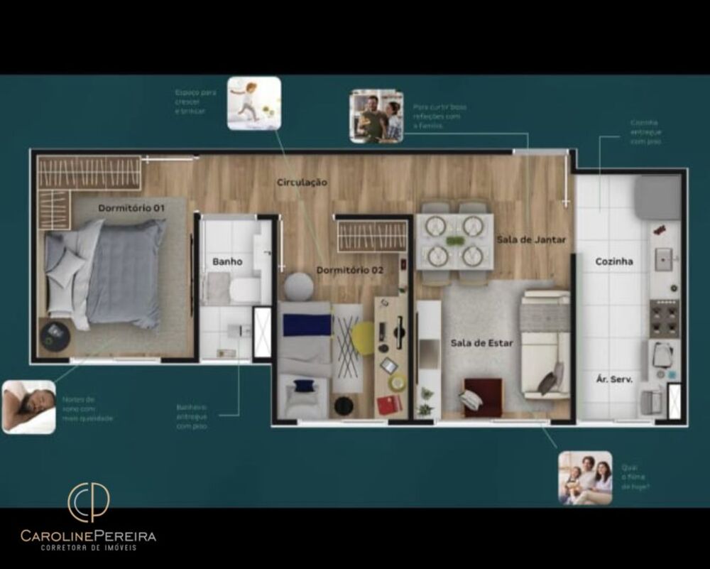 Apartamento, 2 quartos, 39 m² - Foto 8