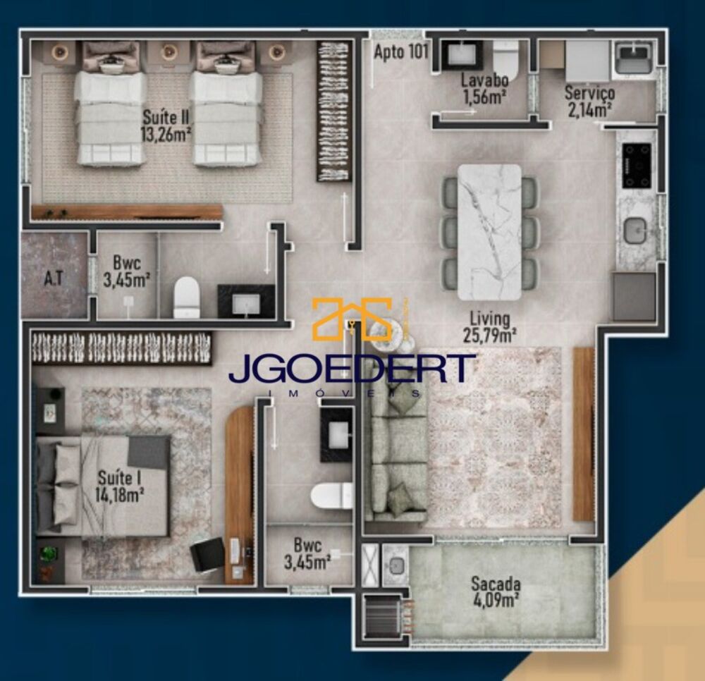 Apartamento à venda com 2 quartos, 80m² - Foto 6