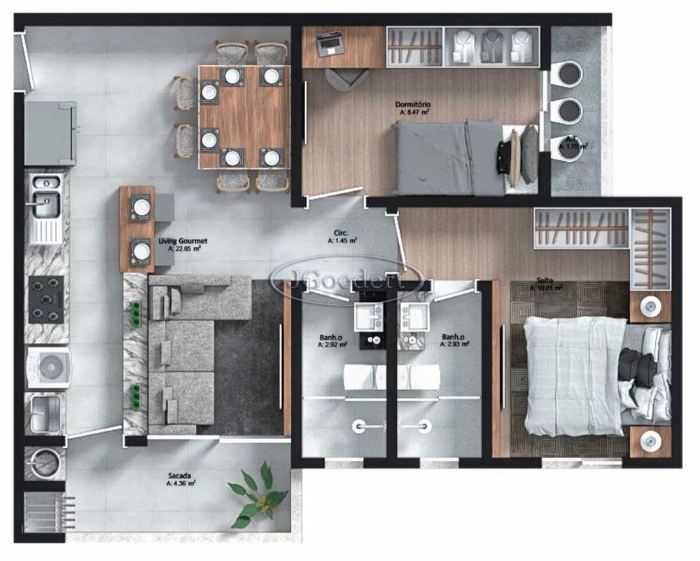 Apartamento, 2 quartos, 85 m² - Foto 1