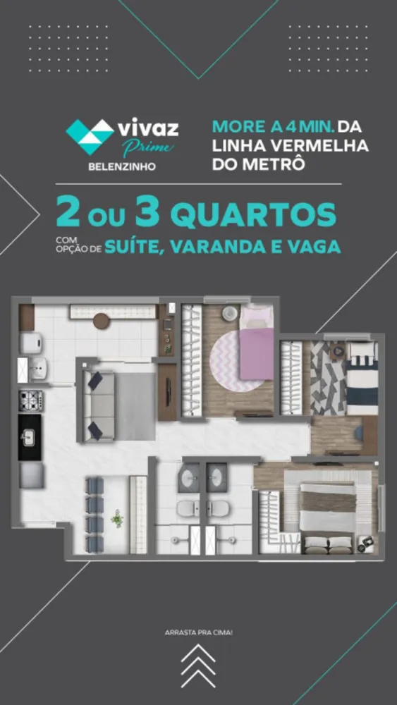 Apartamento, 2 quartos, 34 m² - Foto 2