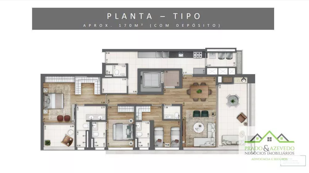 Apartamento, 3 quartos, 170 m² - Foto 3