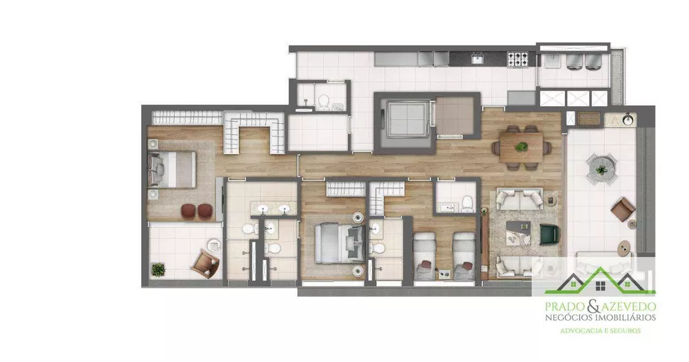 Apartamento, 3 quartos, 170 m² - Foto 1
