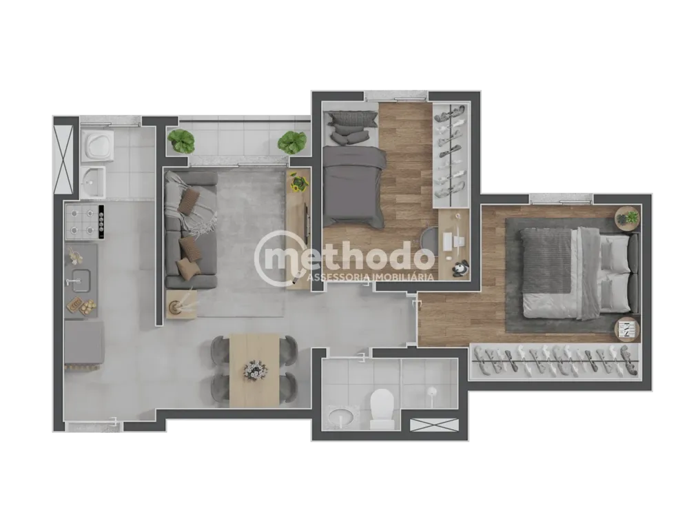 Apartamento, 2 quartos, 43 m² - Foto 2