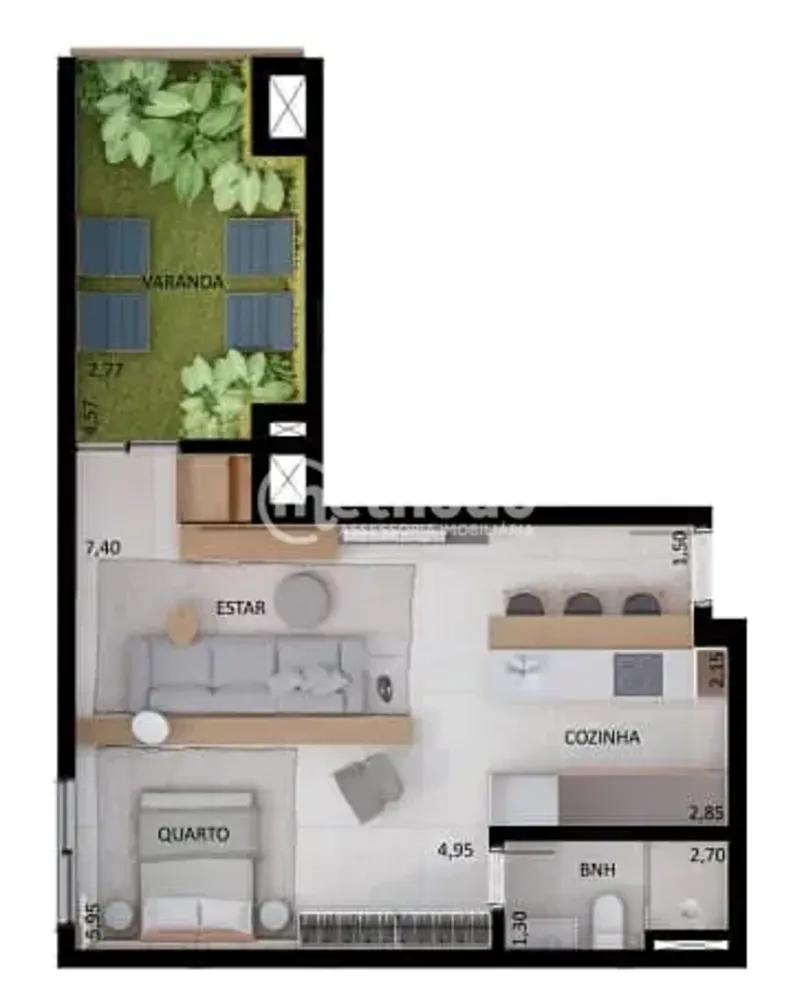 Apartamento, 1 quarto, 48 m² - Foto 4