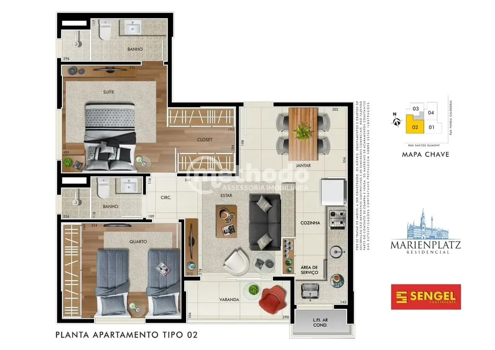 Apartamento, 2 quartos, 47 m² - Foto 3