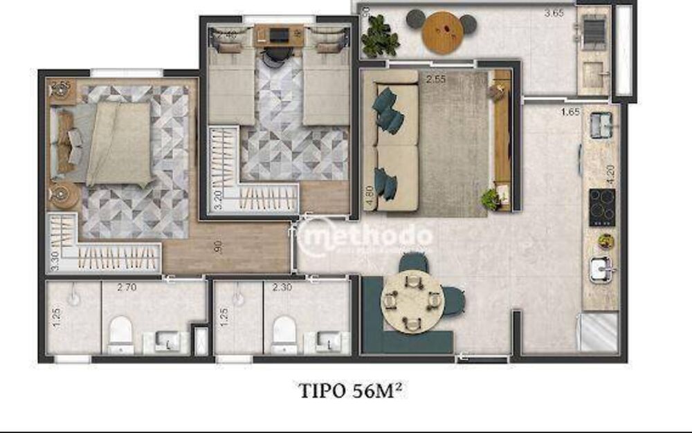 Apartamento à venda com 2 quartos, 52m² - Foto 8