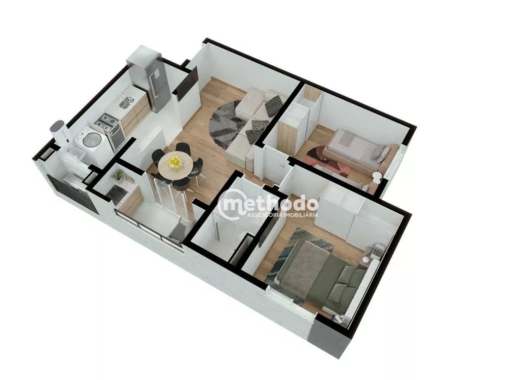 Apartamento à venda com 2 quartos, 46m² - Foto 3